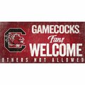 Fan Creations South Carolina Gamecocks Wood Sign Fans Welcome 12x6 7846014569